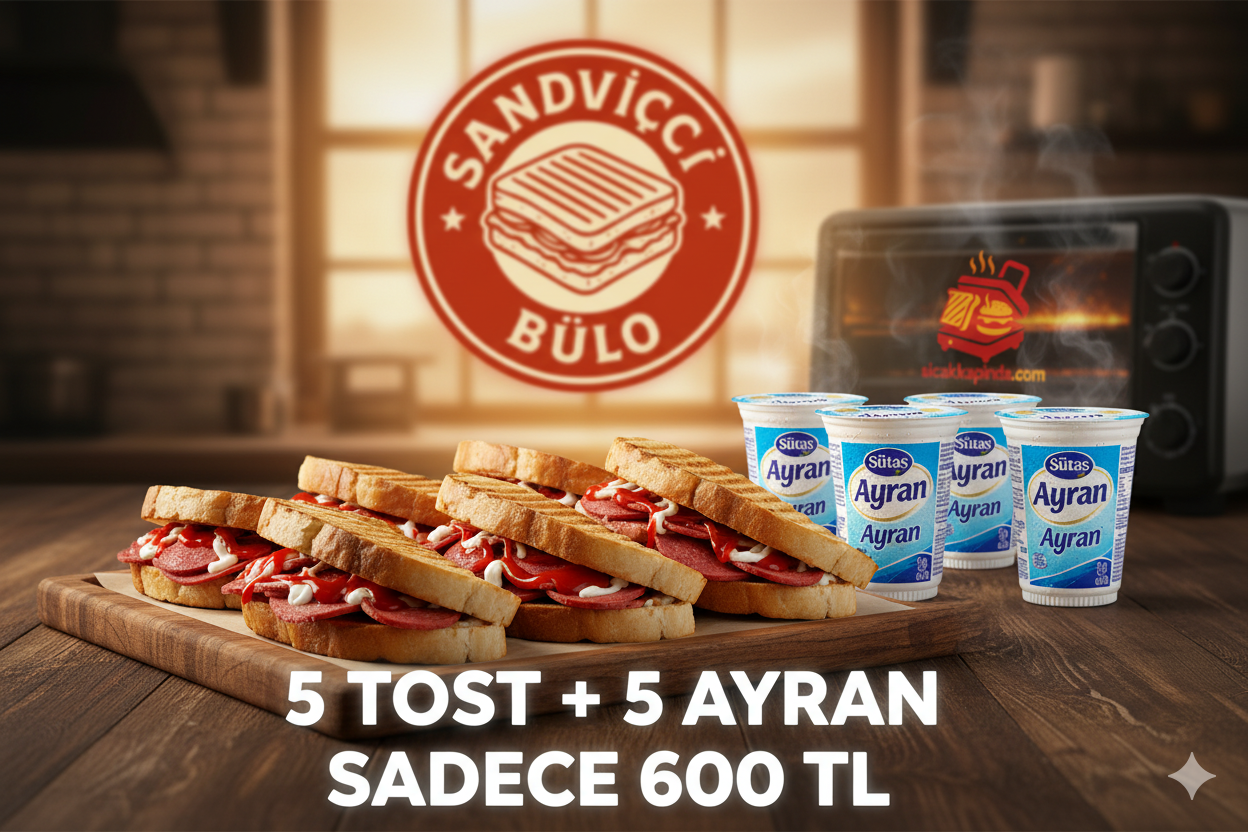 5 Tost + 5 Ayran 600₺