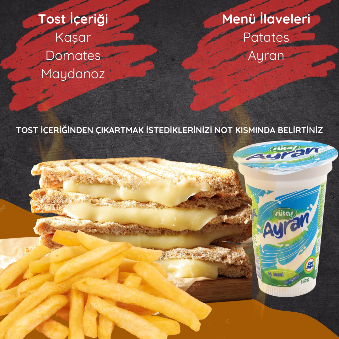 Kaşarlı Tost Menü