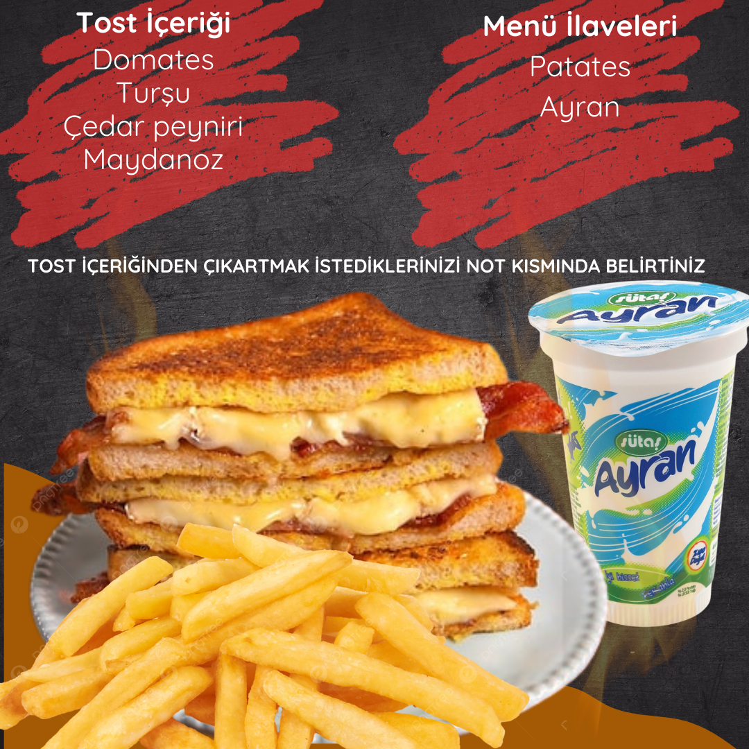 Çedarlı Tost Menü