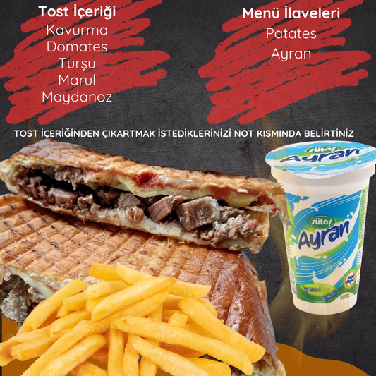 Kavurmalı Tost Menü