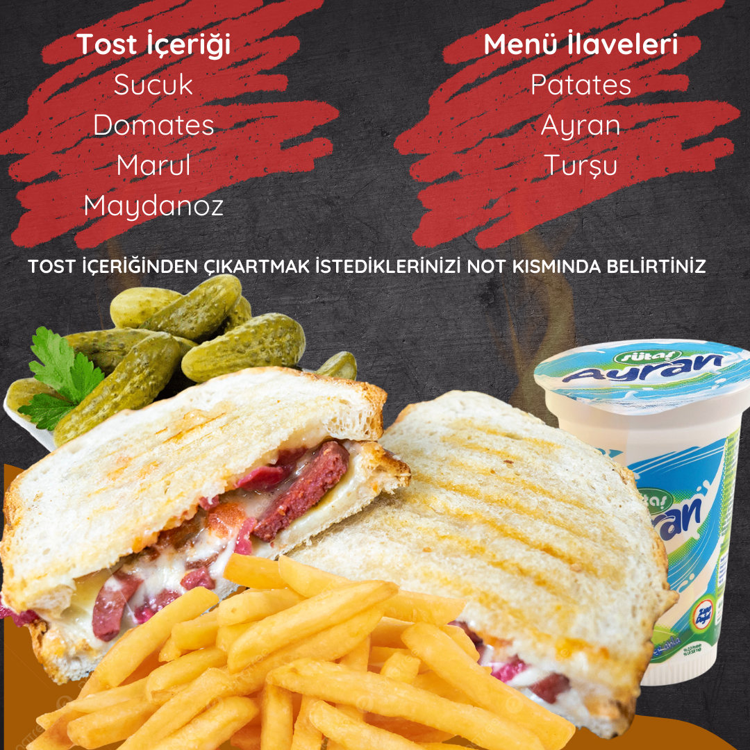 Sucuklu Tost Menü